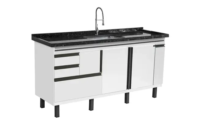 Gabinete de Cozinha New Elegance 1,74m Branco Locatt