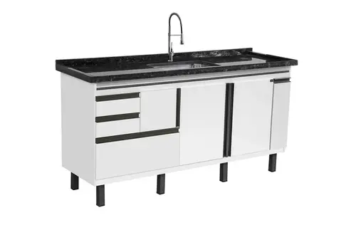 Gabinete de Cozinha New Elegance 1,74m Branco Locatt