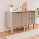 Gabinete de Cozinha Agata 1,44m Cappuccino/Freijo  MGM
