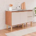 Gabinete de Cozinha Agata 1,44m Freijo/Off White  MGM