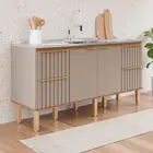 Gabinete de Cozinha Agata 1,74m Cappuccino/Freijo MGM