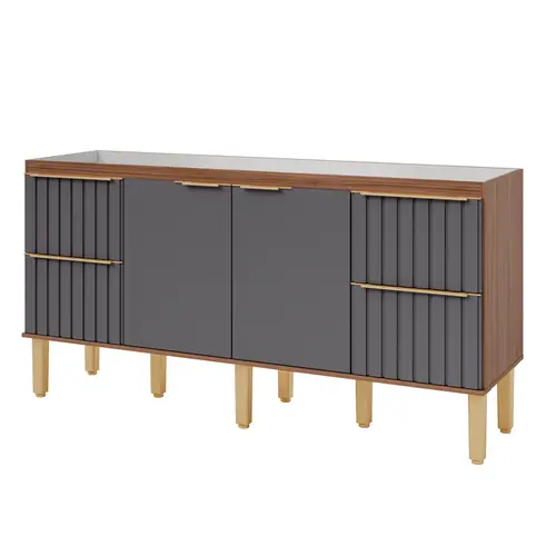 Gabinete de Cozinha Agata 1,74m Freijo/Titanium MGM