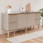 Gabinete de Cozinha Agata 1,94m Cappuccino/Freijo MGM