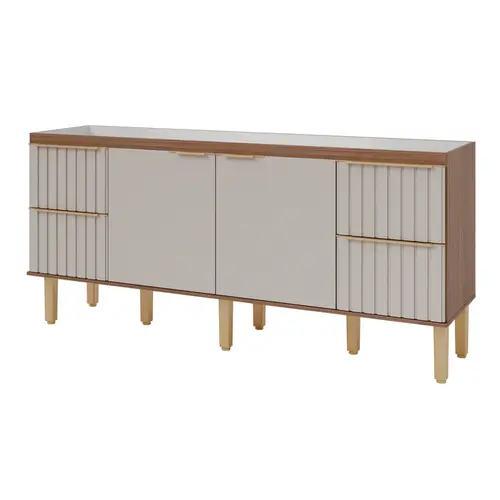 Gabinete de Cozinha Agata 1,94m Freijo/Off White MGM