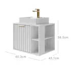 TOUCADOR NORUEGA 60CM BRANCO MGM
