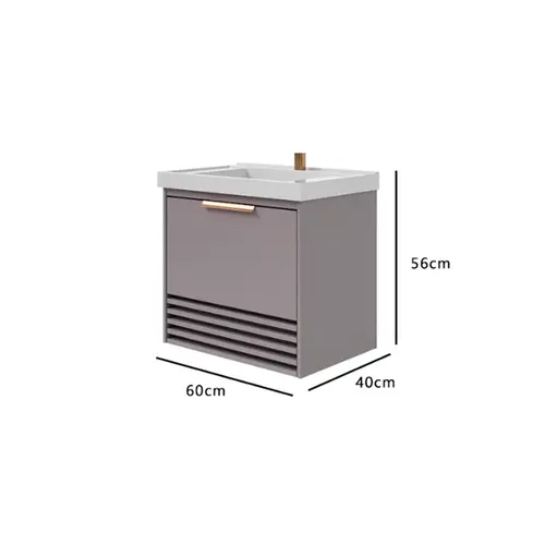 Gabinete de Banheiro Paraty 60cm Platina MGM
