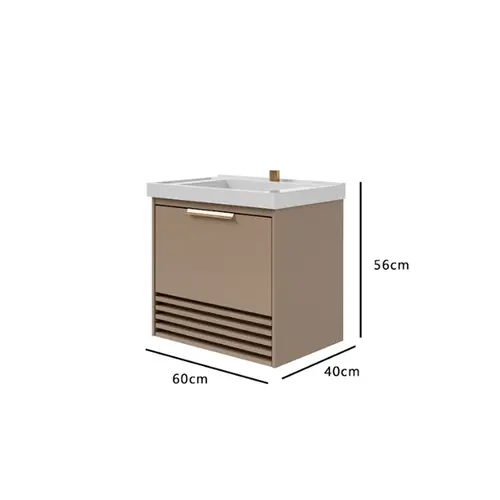 Gabinete de Banheiro Paraty 60cm Cappuccino MGM