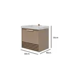 Gabinete de Banheiro Paraty 60cm Cappuccino MGM