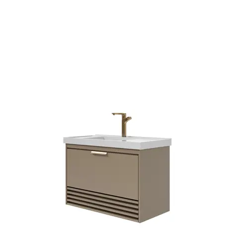 Gabinete de Banheiro Paraty 80cm Cappuccino MGM