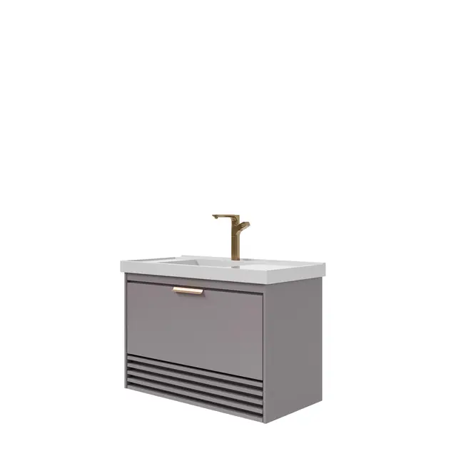 Gabinete de Banheiro Paraty 80cm Platina MGM