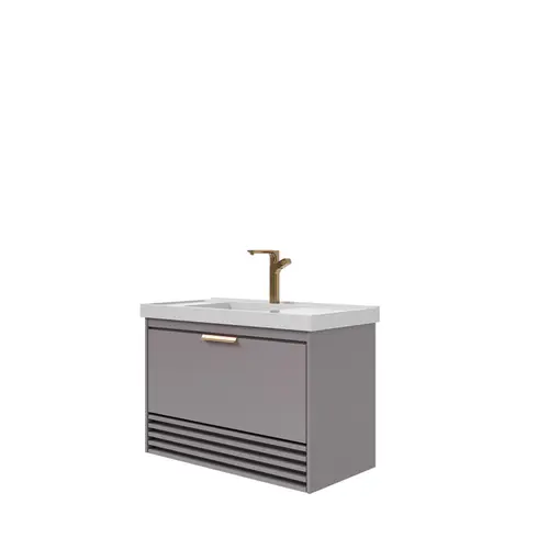 Gabinete de Banheiro Paraty 80cm Platina MGM