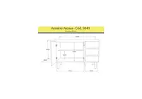 Gabinete de Cozinha Atenas 1,16m Branco AJR
