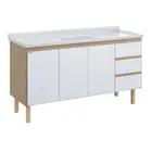 Gabinete de Cozinha Atenas 1,44m Branco AJR