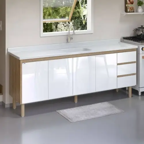 Gabinete de Cozinha Atenas 1,92m Branco AJR