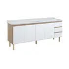 Gabinete de Cozinha Atenas 1,92m Branco AJR