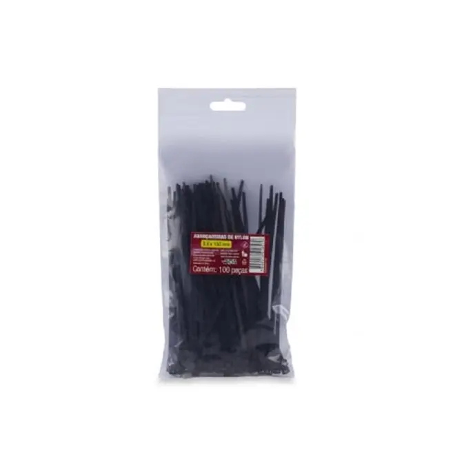 Abraçadeira Nylon 3,6x150mm Preto Pct 100un. Force Line