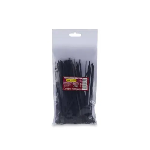 Abraçadeira Nylon 3,6x150mm Preto Pct 100un. Force Line