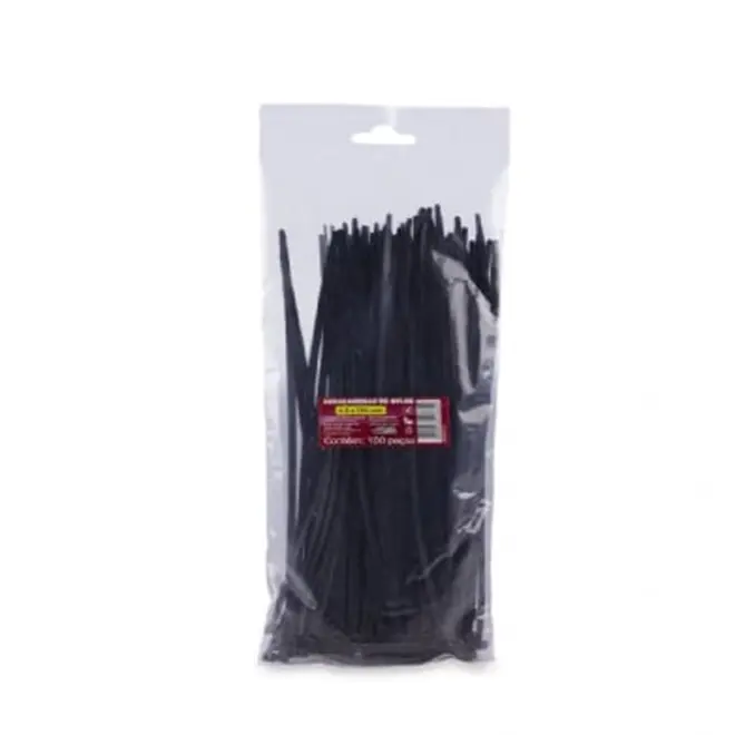 Abraçadeira Nylon 4,8x280mm Preta Pct 100un. Force Line