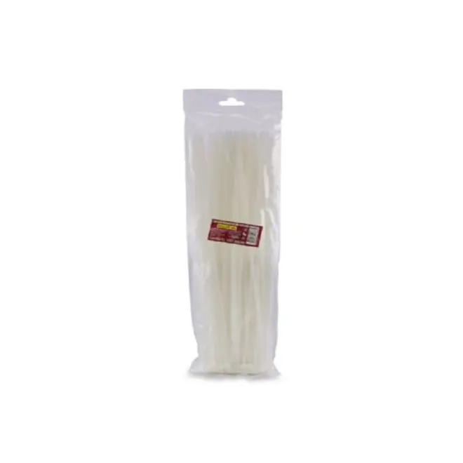 Abraçadeira Nylon 4,8x400mm Branca Pct 100un. Force Line