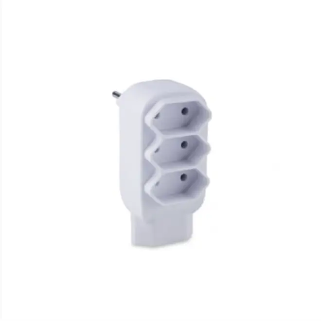 Adaptador 2P com 04 saídas para Tomada 10A 250v Branco Force Line