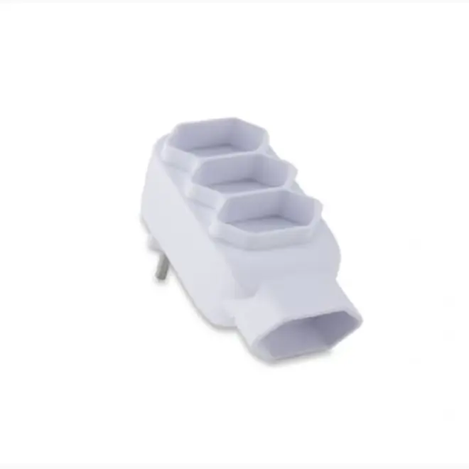 Adaptador 2P com 04 saídas para Tomada 10A 250v Branco Force Line
