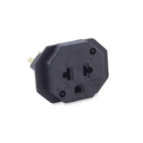 Adaptador 2P+T 10A Antigo para Tomada Nova Preto 4312 Force Line