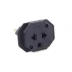 Adaptador 2P+T 10A Antigo para Tomada Nova Preto 4312 Force Line