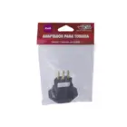 Adaptador 2P+T 10A Antigo para Tomada Nova Preto 4312 Force Line