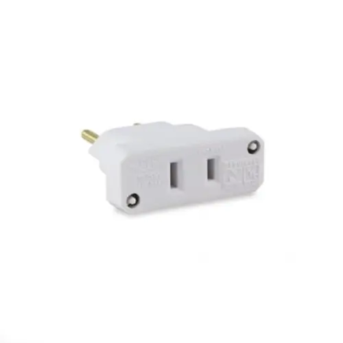 Adaptador Bipolar Chato Antigo p/Tom Nova Branco 10A 4315 Force Line