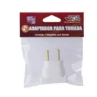 Adaptador Bipolar Chato Antigo p/Tom Nova Branco 10A 4315 Force Line