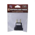 Adaptador Bipolar Chato Antigo p/Tom Nova Preto 10A 4314 Force Line