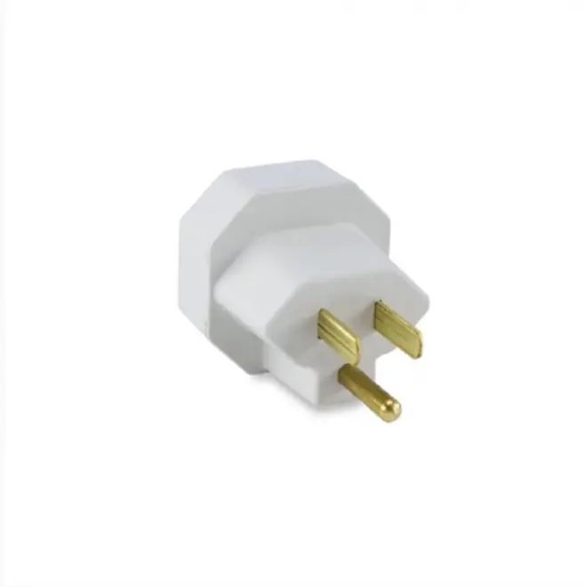 Adaptador 2P+T Novo para Tomada Antiga Branco 15A 4317 Force Line