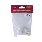 Adaptador 2P+T Novo para Tomada Antiga Branco 15A 4317 Force Line