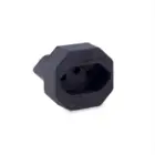Adaptador 2P+T Novo para Tomada Antiga Preto 15A 4316 Force Line