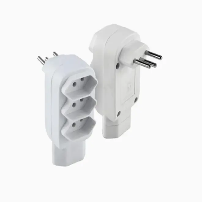 Pino Multiplicador Tripolar 4 Saidas 10a 250v Branco 0180100074 Force Line