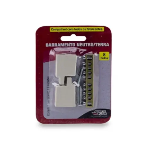 Barramento Neutro e Terra 08DIN 0600400012 Force Line