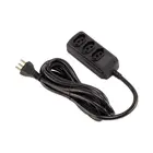 Extensão 3 Tomadas Tripolar 20A 3M Preto Biv Force Line