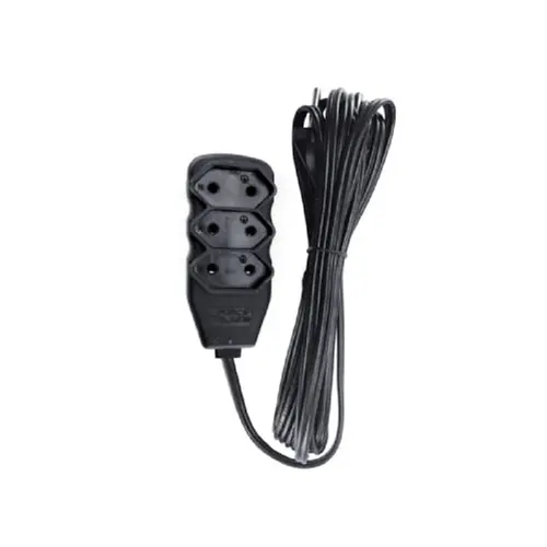 Extensão Slim 3Tomadas 2P 10A 1M Preto Bivolt Force-Line