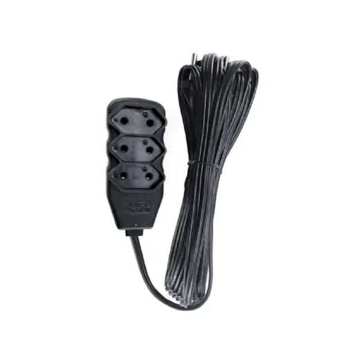 Extensão Slim 3Tomadas 2P 10A 5M Preto Bivolt Force-Line