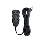 Extensão Tripolar Slim 3Tomadas 2P+T 10A 10M Preto Bivolt Force-Line