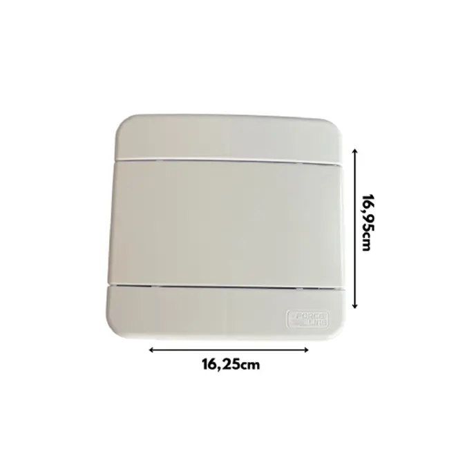 Quadro Distribuição de Embutir 04 Disjuntores s/ Barramento Branco Force Line