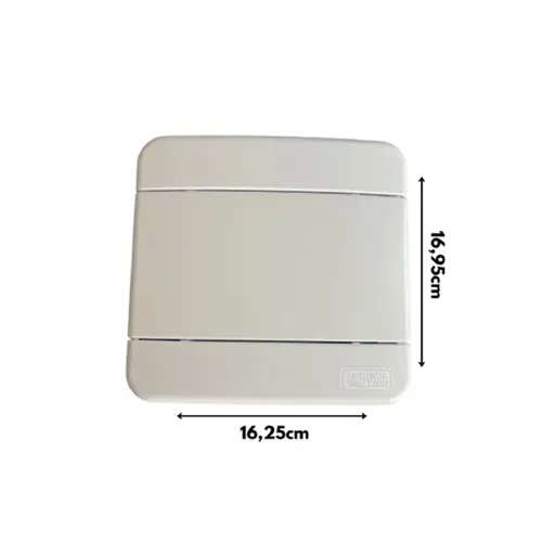 Quadro Distribuição de Embutir 04 Disjuntores s/ Barramento Branco Force Line