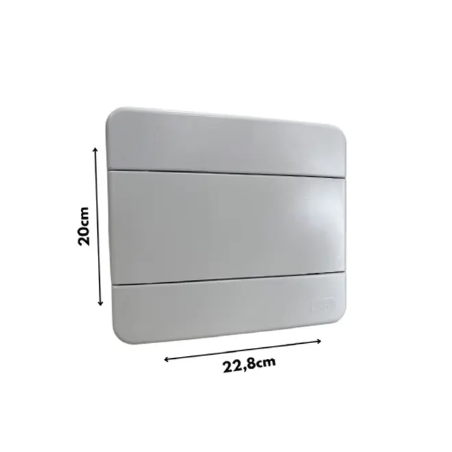 Quadro Distribuição de Embutir 08 Disjuntores s/ Barramento Branco Force Line
