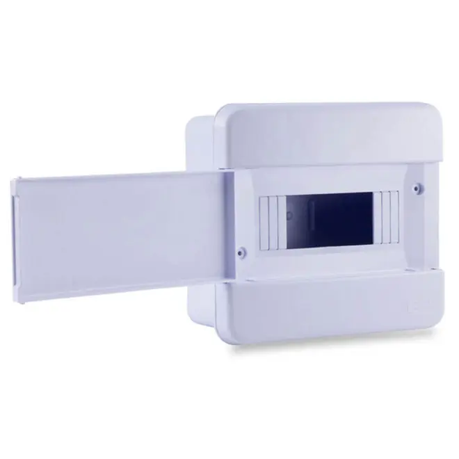 Quadro Distribuição de Embutir 08 Disjuntores s/ Barramento Branco Force Line