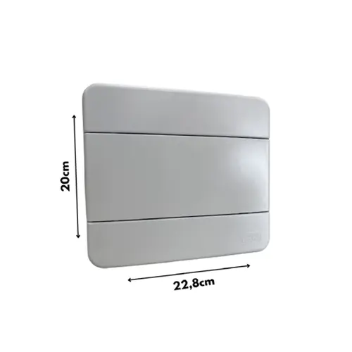 Quadro Distribuição de Embutir 08 Disjuntores s/ Barramento Branco Force Line