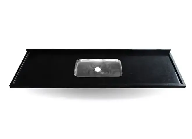 PIA DE COZINHA GRANITO CUBA FUNDA 1,52M PRETO KASA