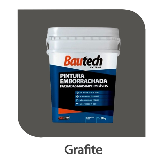 TINTA EMBORRACHADA GRAFITE 20KG BAUTECH - TINTA EMBORRACHADA GRAFITE ...