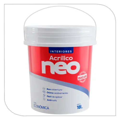 TINTA ACRILICA FOSCA NEO 18L BRANCO DACAR