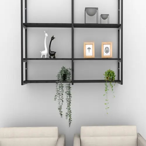 Prateleira Industrial Triplo 120x20 Preto Brasforma