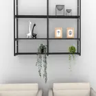 Prateleira Industrial Triplo 120x20 Preto Brasforma